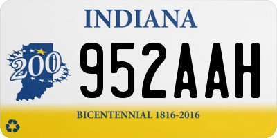 IN license plate 952AAH