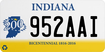 IN license plate 952AAI