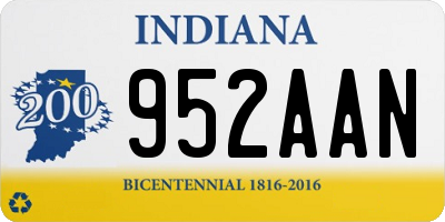 IN license plate 952AAN