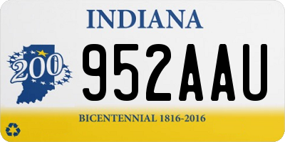 IN license plate 952AAU