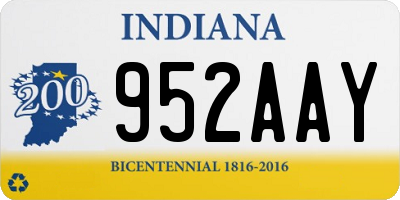 IN license plate 952AAY
