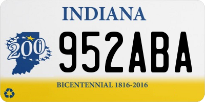 IN license plate 952ABA