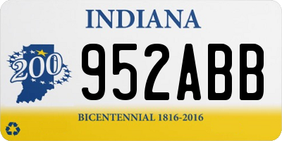 IN license plate 952ABB