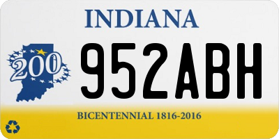 IN license plate 952ABH