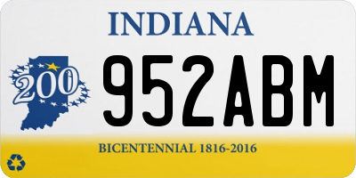 IN license plate 952ABM