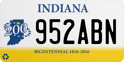 IN license plate 952ABN
