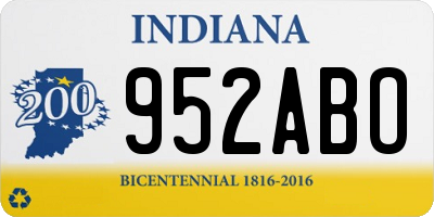 IN license plate 952ABO