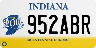 IN license plate 952ABR