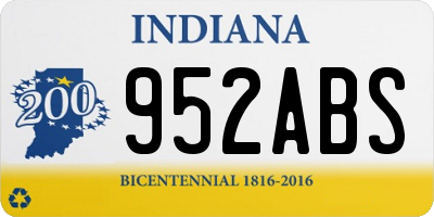 IN license plate 952ABS