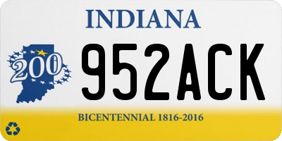 IN license plate 952ACK