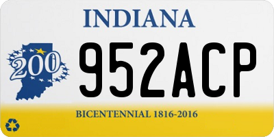 IN license plate 952ACP