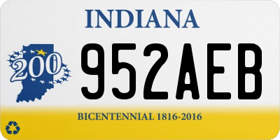 IN license plate 952AEB