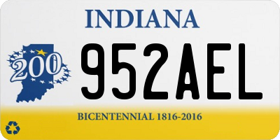 IN license plate 952AEL