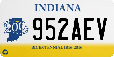 IN license plate 952AEV
