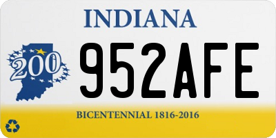 IN license plate 952AFE