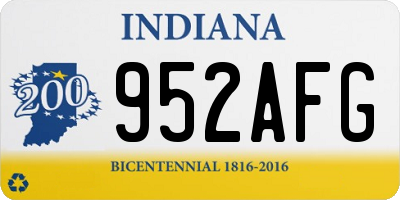 IN license plate 952AFG