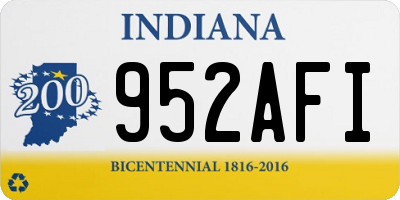 IN license plate 952AFI