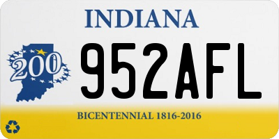 IN license plate 952AFL
