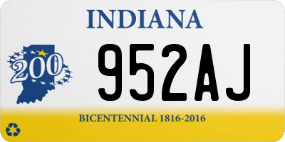 IN license plate 952AJ