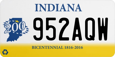 IN license plate 952AQW