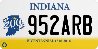 IN license plate 952ARB