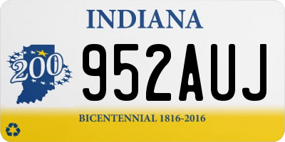 IN license plate 952AUJ