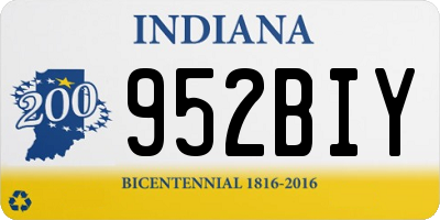 IN license plate 952BIY