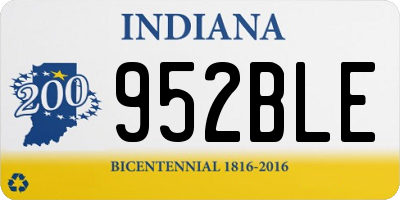 IN license plate 952BLE