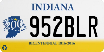IN license plate 952BLR