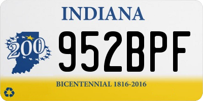 IN license plate 952BPF