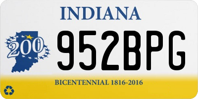 IN license plate 952BPG