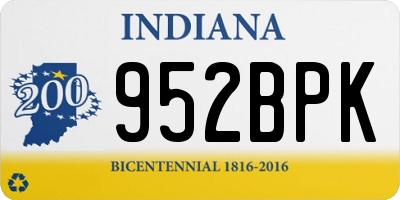IN license plate 952BPK