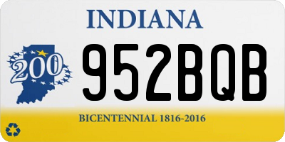IN license plate 952BQB