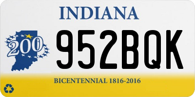 IN license plate 952BQK