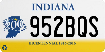 IN license plate 952BQS