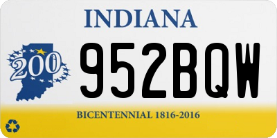 IN license plate 952BQW
