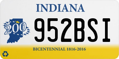 IN license plate 952BSI