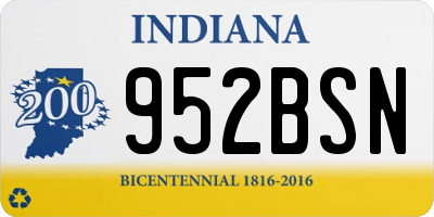 IN license plate 952BSN