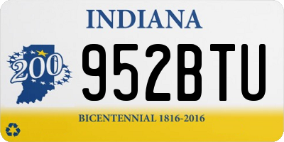 IN license plate 952BTU
