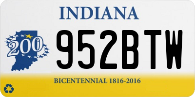 IN license plate 952BTW