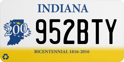 IN license plate 952BTY