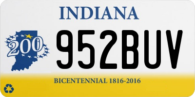 IN license plate 952BUV