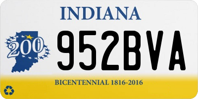 IN license plate 952BVA