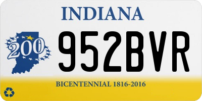 IN license plate 952BVR