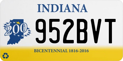 IN license plate 952BVT