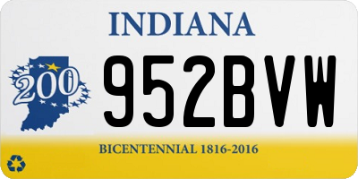 IN license plate 952BVW