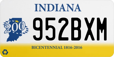 IN license plate 952BXM