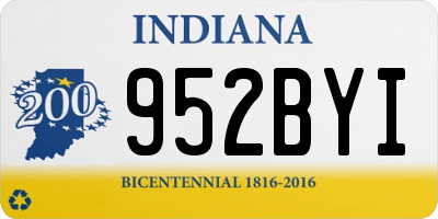 IN license plate 952BYI