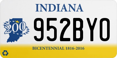 IN license plate 952BYO