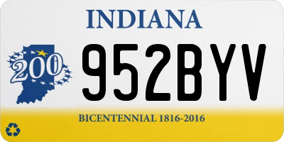 IN license plate 952BYV
